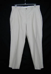 Perry Ellis Cottons Mens Size 36/29 Beige Dress Pants Corduroy Flat Front Office - Imagen 1 de 9