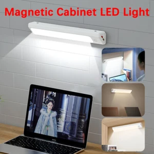 Wireless LED Motion Sensor Light Magnetic Strip Cabinet Lamp Closet Rechargeable - Picture 1 of 16