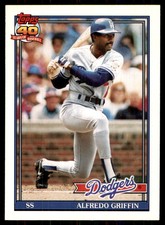 1991 O-Pee-Chee Alfredo Griffin Los Angeles Dodgers #226