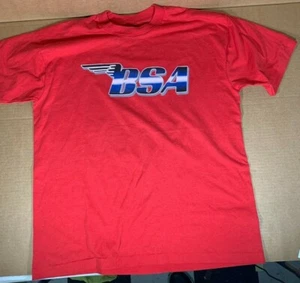 Vintage BSA MOTORCYCLES T SHIRT BRITISH ONLY PARTS CO NORTON, MI. *SUPER RARE!* - Picture 1 of 6