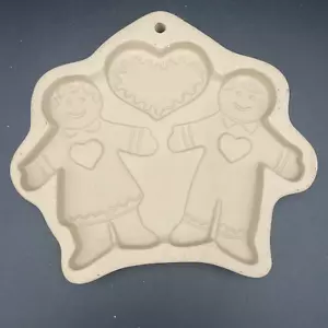 Brown Bag Cookie Art Mold - Gingerbread Boy Girl Hearts Christmas - RARE Early - Picture 1 of 3