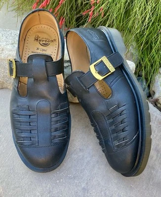 Dr. Doc Martens MICA UK 9 BLK Black Fisherman Sandals Men’s US 10 -Women’s 11 - Image 1 of 4