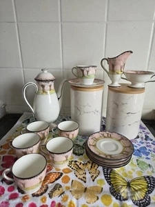 Antico Royal Doulton "Pollard Willows" - Set da tè caffè - SET MOLTO RARO per 6 - Foto 1 di 17