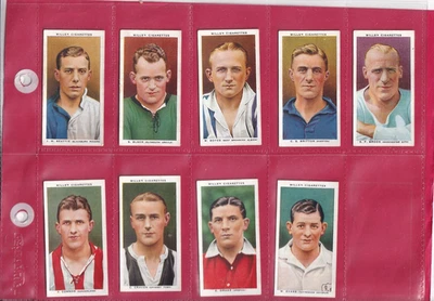 WILLS - ASSOCIATION FOOTBALLERS (WITH FRAME) - 1935 - 9 CARDS - LOW NUMBERS - Image 1 of 2