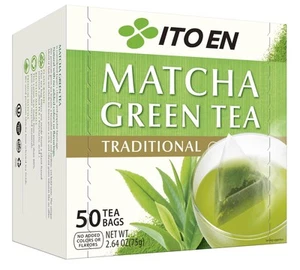 Ito En Traditional Matcha Green Tea 50 Count Zero Calories, Caffeinated - Foto 1 di 3