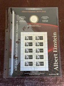 10 Euro Silber Numisblatt 3/2005 - 100 Jahre Relativität, Atome, Albert Einstein - Bild 1 von 2