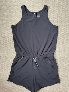 Athleta Girls On The Go Romper -Black - Sleeveless Drawstring Waist - XL/14 - Picture 1 of 5