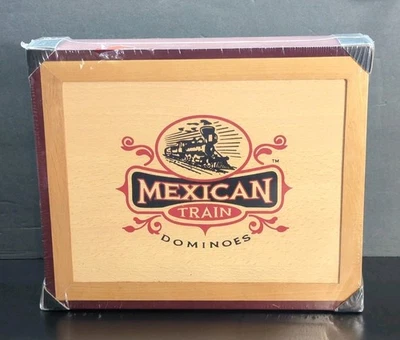 NUEVO Juego de dominó tren mexicano clásicos porche delantero en caja de coleccionista de madera 2010 Foto 1 de 4
