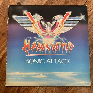 HAWKWIND - SONIC ATTACK   VG/EX+ VINYL LP / FIRST PRESSING /INSERT + MERCH SHEET - Foto 1 di 13