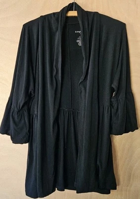 Liz Lange) Suéter/Cubrimiento de Maternidad Talla M, Negro con Mangas 3/4, ¡TAN Suave! Foto 1 de 3