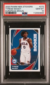 Tyrese Maxey 2020 Panini Stickers #272 - Made in BRAZIL - PSA 10 - RARE - POP 1 - Picture 1 of 2
