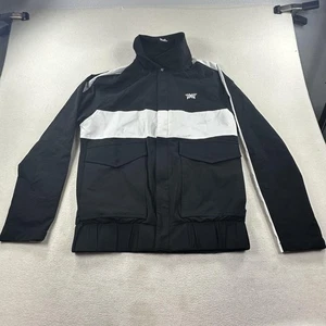 PXG Parsons Xtreme Golf Jacket Mens Large Black Stripe Bomber 4 Way Stretch - Picture 1 of 16