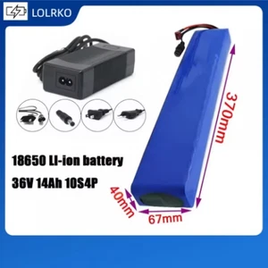 New 36V 14AH 10S4P Rechargeable 500W Li-ion Battery Pack With Charger - Picture 1 of 15