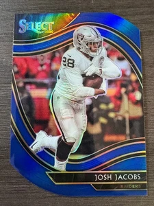 2020 Panini Select Josh Jacobs #333 Field Level Blue Prizm Die-Cut - Bild 1 von 2