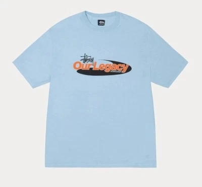 Camiseta Stussy Our Legacy Work Shop Swirl pigmento teñido azul bebé - Imagen 1 de 2