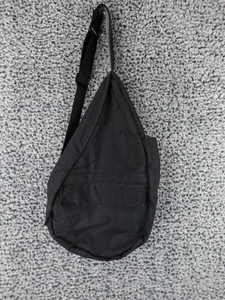 Zaino sano LL Bean Ameribag borsa a tracolla tracolla nylon nero 19 pollici - Foto 1 di 11