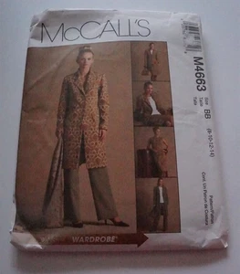 McCalls 4663 Non Stop Wardrobe Size 8-14 Top Pants Skirt Jacket Sewing Pattern - Picture 1 of 2