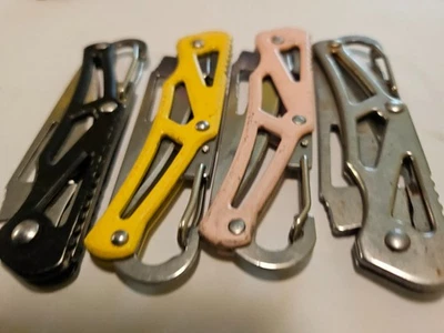 Mini Llavero Plegable 4 Piezas Cuchillo de Bolsillo Camping Utilidad Hoja de Acero Cuchillos Herramienta Foto 1 de 4