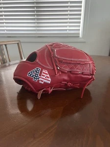 44 Custom Baseball Glove 12" Pro Model - Red- USA Logo- BRAND NEW - Picture 1 of 10