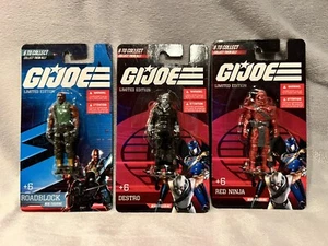 Gi Joe Dollar Tree Mini Figuren LIMITED EDITION Red Ninja Destro Roadblock 3 Stück - Bild 1 von 5