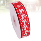  Christmas Ribbon Strip Grosgrain Satin Fabric Ribbons Red Decorations