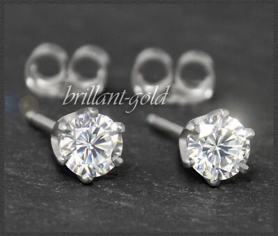 Brillant Stecker aus 585 Gold mit 1,10ct Diamanten in River D & Si2-3; Ohrringe - Bild 1 von 4