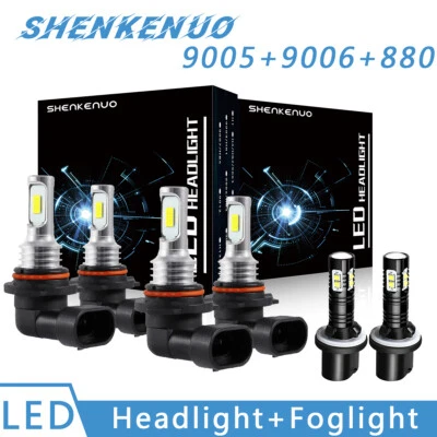 Faros LED + luces antiniebla para GMC Sierra Yukon XL 1500 2500 1999-2006 6x 8000K Foto 1 de 4