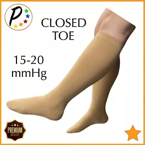 🟠 Presadee Sheer Premium 15-20 mmHg Moderate Compression Leg Closed Toe Socks - Picture 1 of 25
