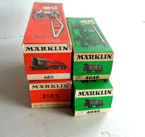 MARKLIN HO Lot 4 Empty Boxes Ref 312/4611/4040 For Crane/Cover/Passenger Car - Picture 1 of 3