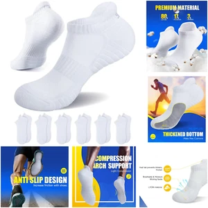 Alaplus Running Socks – Cushioned Sport, Breathable, Anti-blister – 6 Pairs - Picture 1 of 8