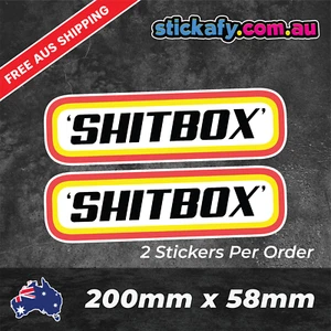 Shitbox Sticker Matchbox Funny Laptop Car Window Bumper 4x4 JDM Decal - Foto 1 di 3