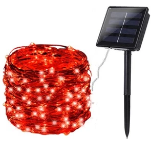 Outdoor Solar Fairy String Lights Waterproof Garden Decor 100 LED Copper Wire - Picture 1 of 8