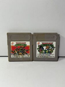 *Lot Of 2* Teenage Mutant Ninja Turtles 1 & 2 (Nintendo Game Boy) Japanese Cart