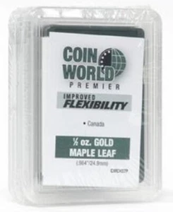 2 Packs 6 Slabs Coin World Premier Holders 24.9mm Canada 1/2 oz. Gold Maple Leaf - Picture 1 of 6