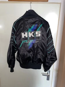 HKS OIL SPILL BOMBER JACKET 90s Rare apparel for Nismo TRD Tom’s Greddy GTR JDM - Picture 1 of 2