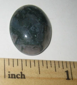 22x17mm HERMOSO CABUJÓN PIEDRA OVALADA ÁGATA MUSGO NATURAL PULIDO INDIA 3.5g *4 - Imagen 1 de 2