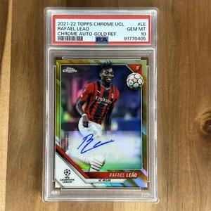 2021-22 Topps cromo UCL - refractor de oro #37 Rafael Leao/50 PSA 10 - Imagen 1 de 2