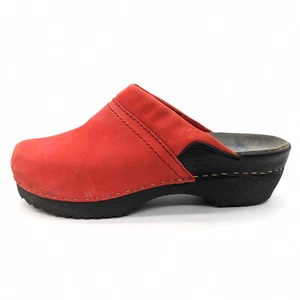 Wolky Pro Clog Faded Red Leather Nubuck Slide Mule Women's US 6 EU 37 - Picture 1 of 8