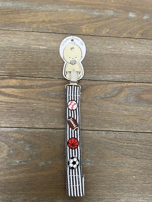 Mudpie Boys Pacifier Clip Sports Baseball, Football, Basketball NWT - Image 1 of 4