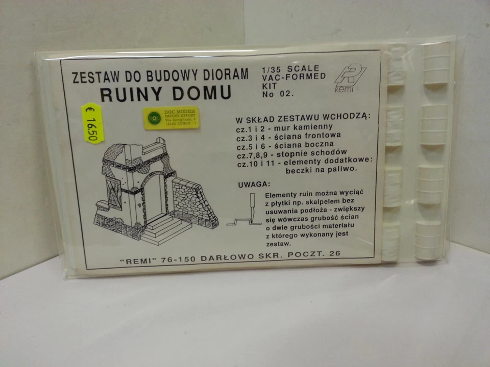 Diorama Rovine Casa Ruiny Domu in Plastica Scala 1/35 Art 02 Doc Models - Immagine 1 di 2