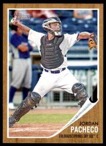 2011 Topps Heritage Minor League Jordan Pacheco Colorado Springs Sky Sox #75 - Picture 1 of 2