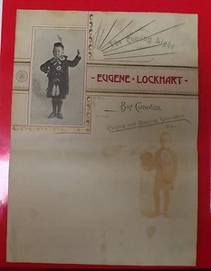 Circa 1898 Eugene Lockhart - Boy Comedian Handbill. (June Lockhart's Father) - Picture 1 of 2