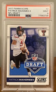 2017 Score NFL Draft Patrick Mahomes II #2 PSA 9 MINT Rookie RC