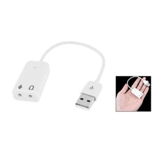USB To 3.5mm Mic Headphone Jack Stereo Headset 7.1 Sound Audio Adapter Card - Picture 1 of 2