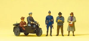 Zundapp w/Sidecar and Passers By (3) Exclusive Figure Set Preiser 10565 - Picture 1 of 1