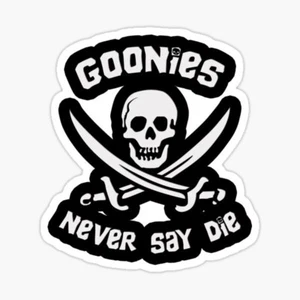 Pegatina troquelada vinilo Goonies "Never say die", - Imagen 1 de 1