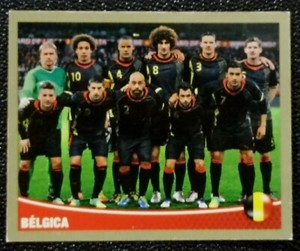2014 Brazil World Cup FIFA #391 BELGIUM Soccer Team Sticker Promo Peru