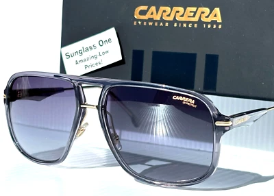 NUEVO CARRERA Marco Gris Transparente Gradiente Gris Lente Gafas de Sol 296/S KB7 Foto 1 de 4