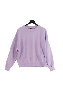 Topshop Women's Hoodie UK 8 Purple 100% Cotton Pullover - Picture 1 of 6