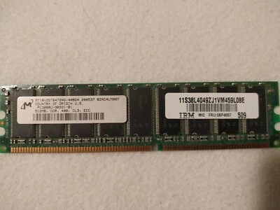 IBM PC3200U 30331 B1- 512MB DDR400  CL3 ECC - Immagine 1 di 3